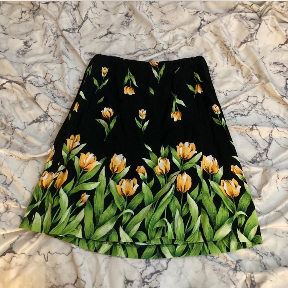 Vintage 90s floral midi skirt